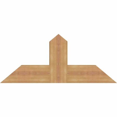 Ekena Millwork Portland Timber Gable Bracket, Western Red Cedar, 36"W x 15"H x 3 1/2"D x 5 1/2"F, 10/12 Pitch GBW036X15X0406POR00SWR
